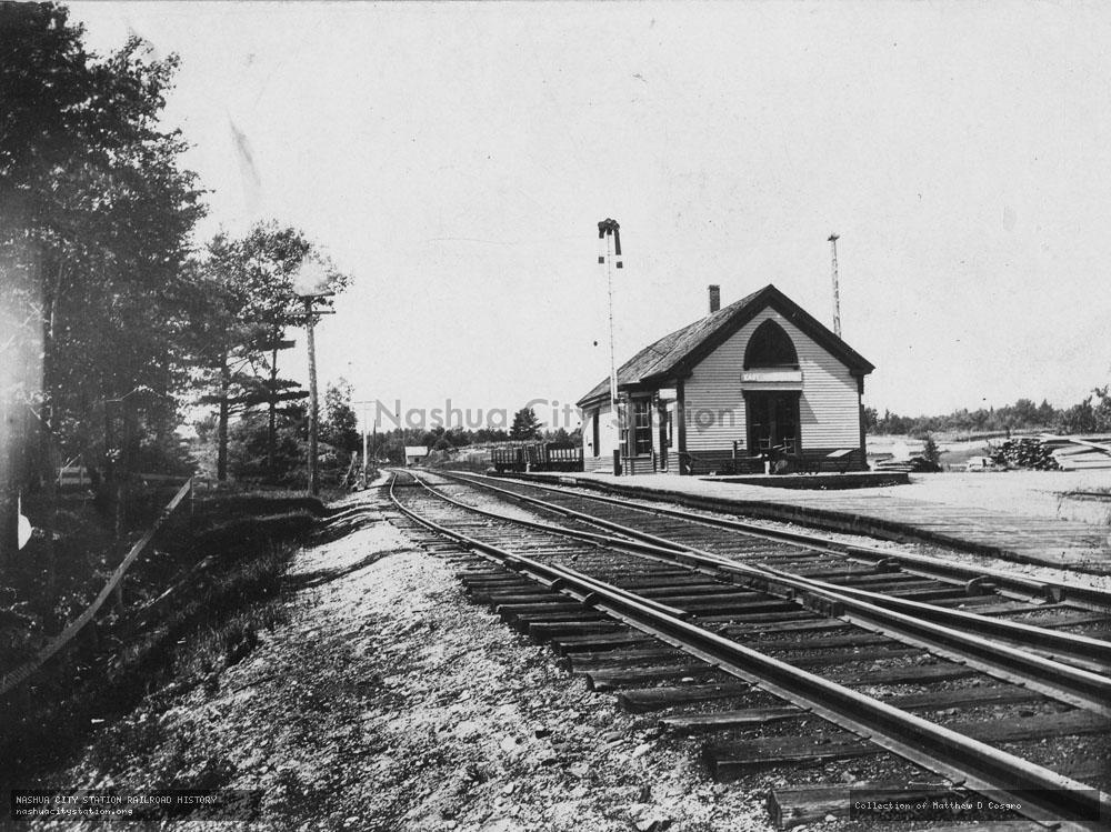 Postcard: Railroad Station, East Waterboro, Maine
